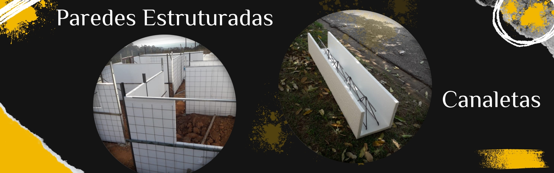 Paredes Estruturadas e Canaletas em Isopor 